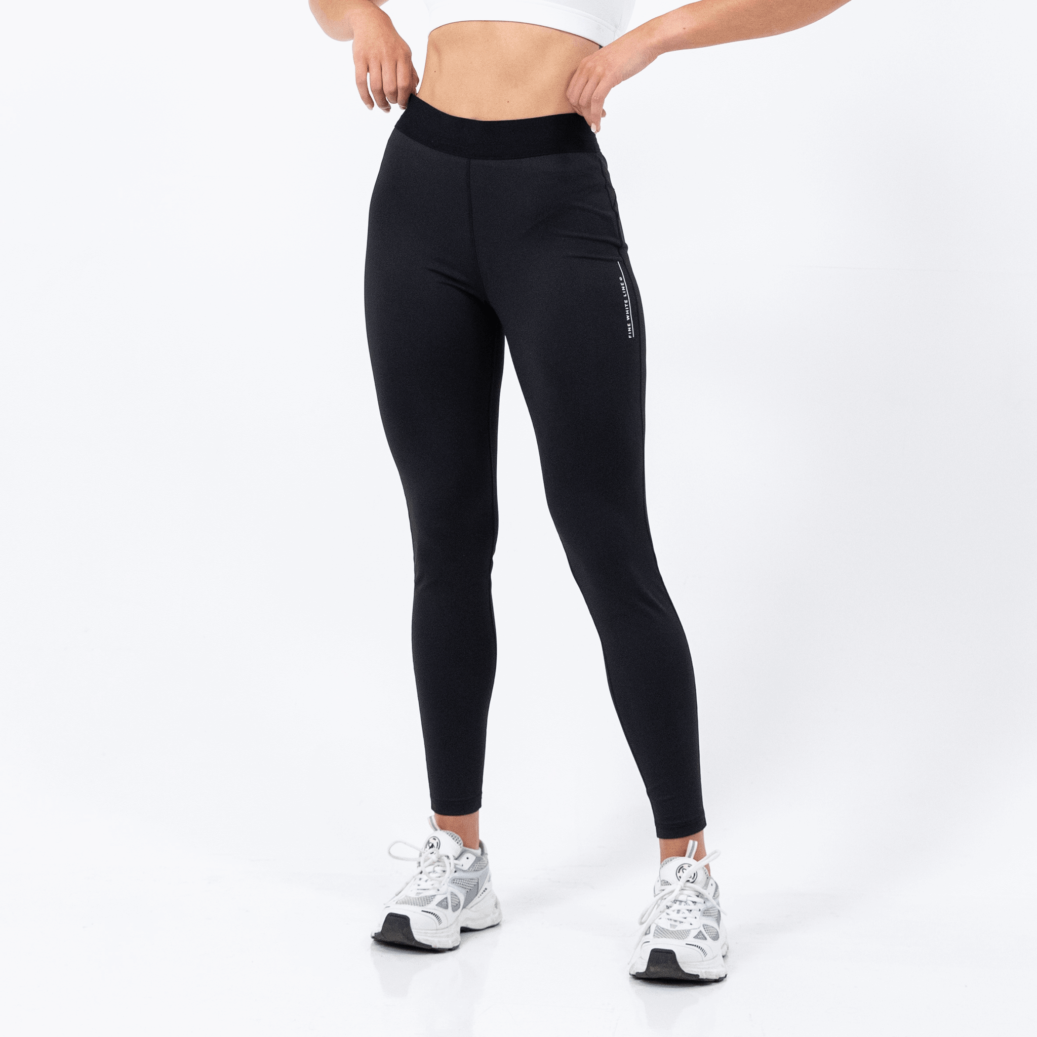 Women's Asteroid Gym Leggings - Fine White Line