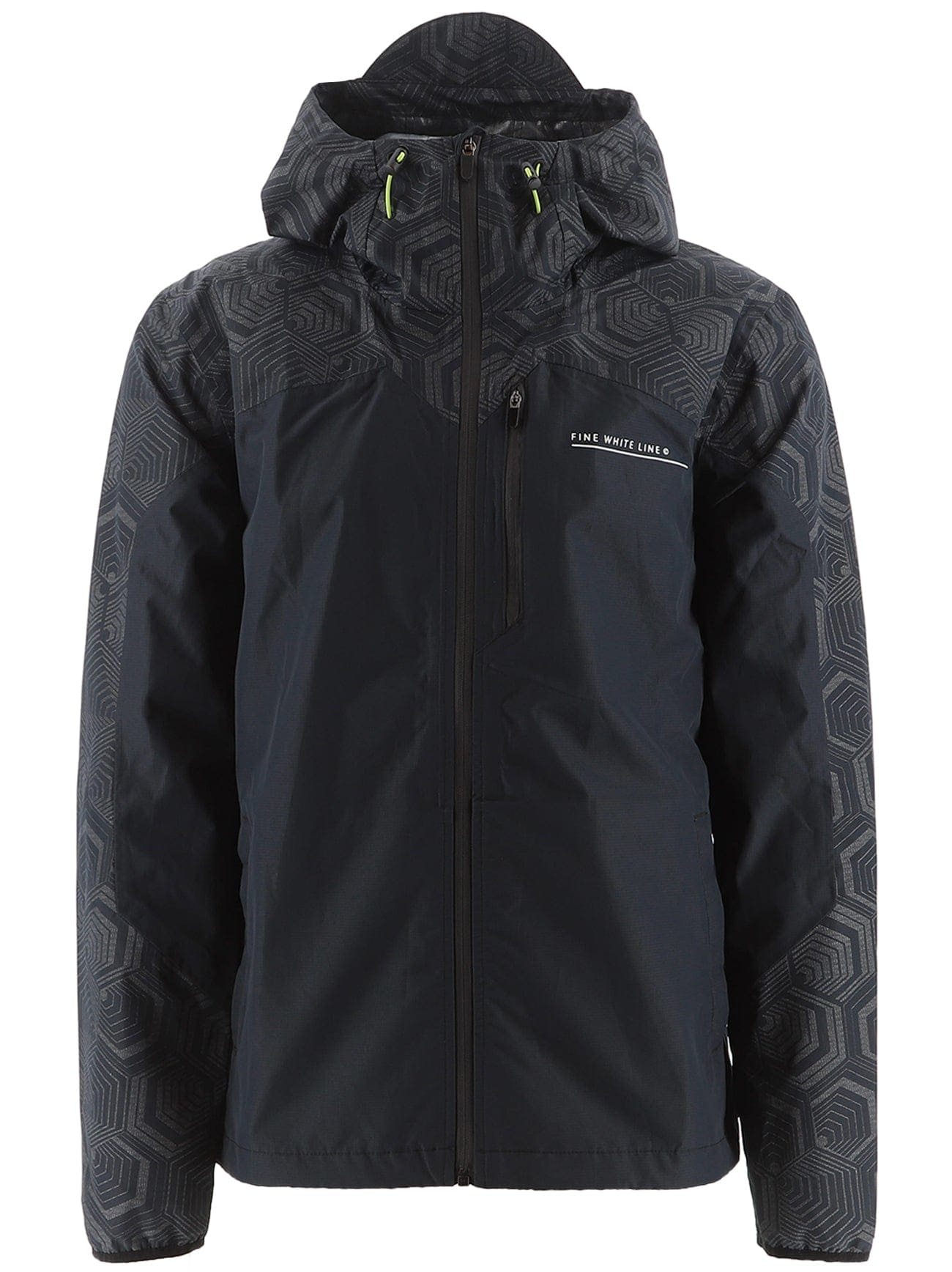 Men's Black Galactic Jacket - Fine White Line