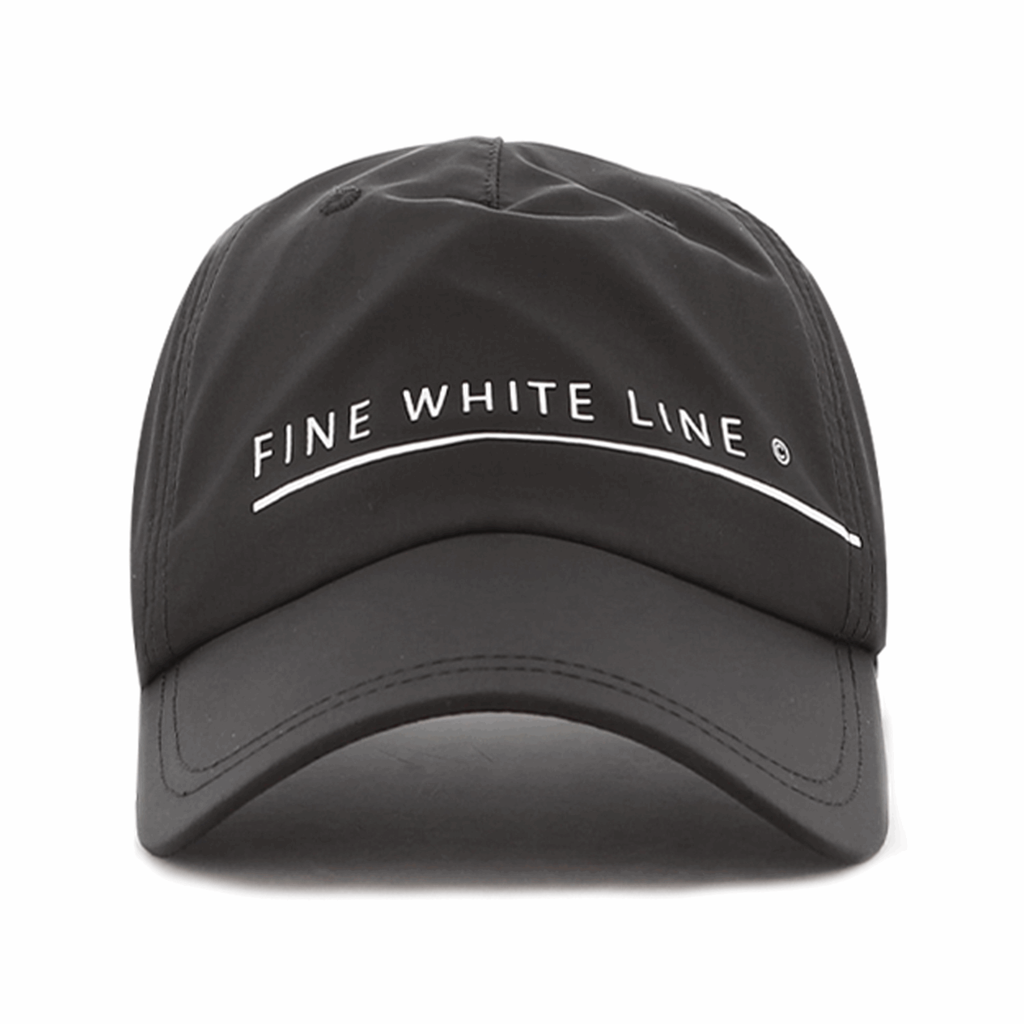 Unisex Continuum Black Cap - Fine White Line