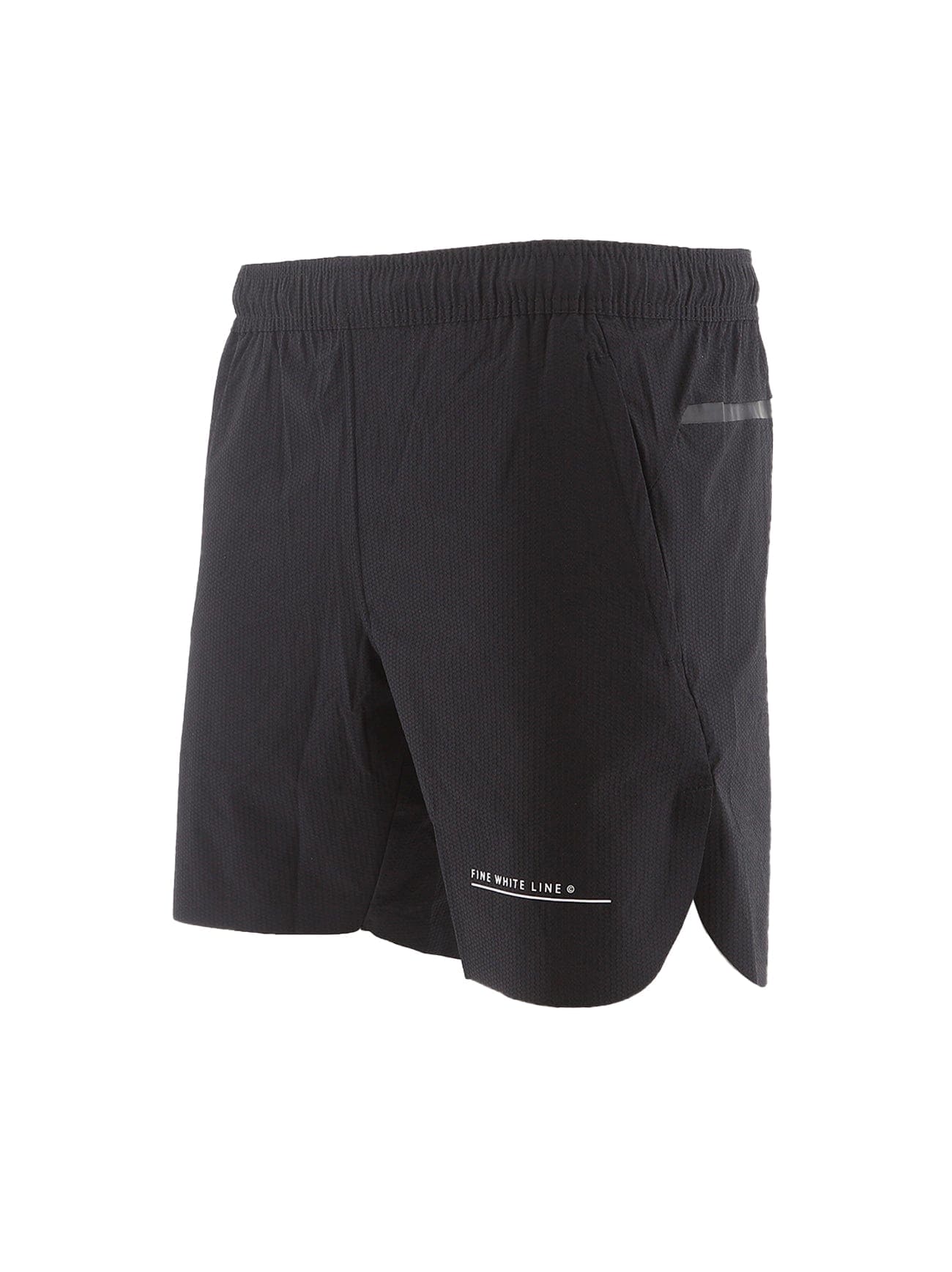 Men's Black Astral shorts - Fine White Line