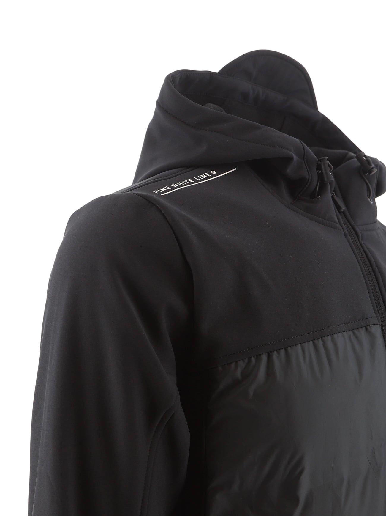 Men's Black Satellite Jacket - Fine White Line