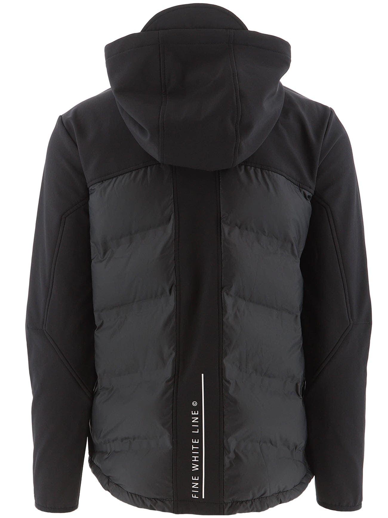 Men's Black Satellite Jacket - Fine White Line