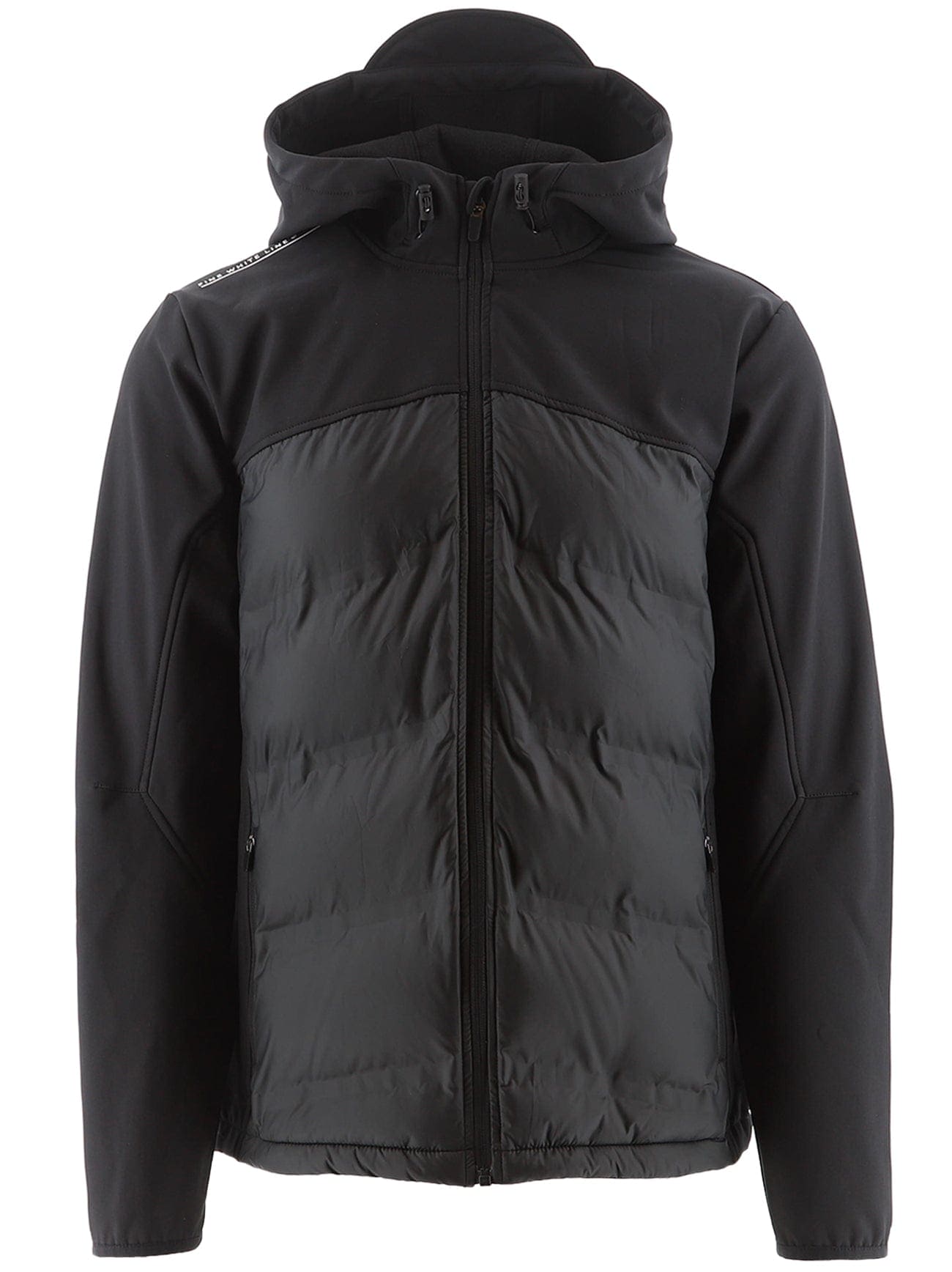 Men's Black Satellite Jacket - Fine White Line