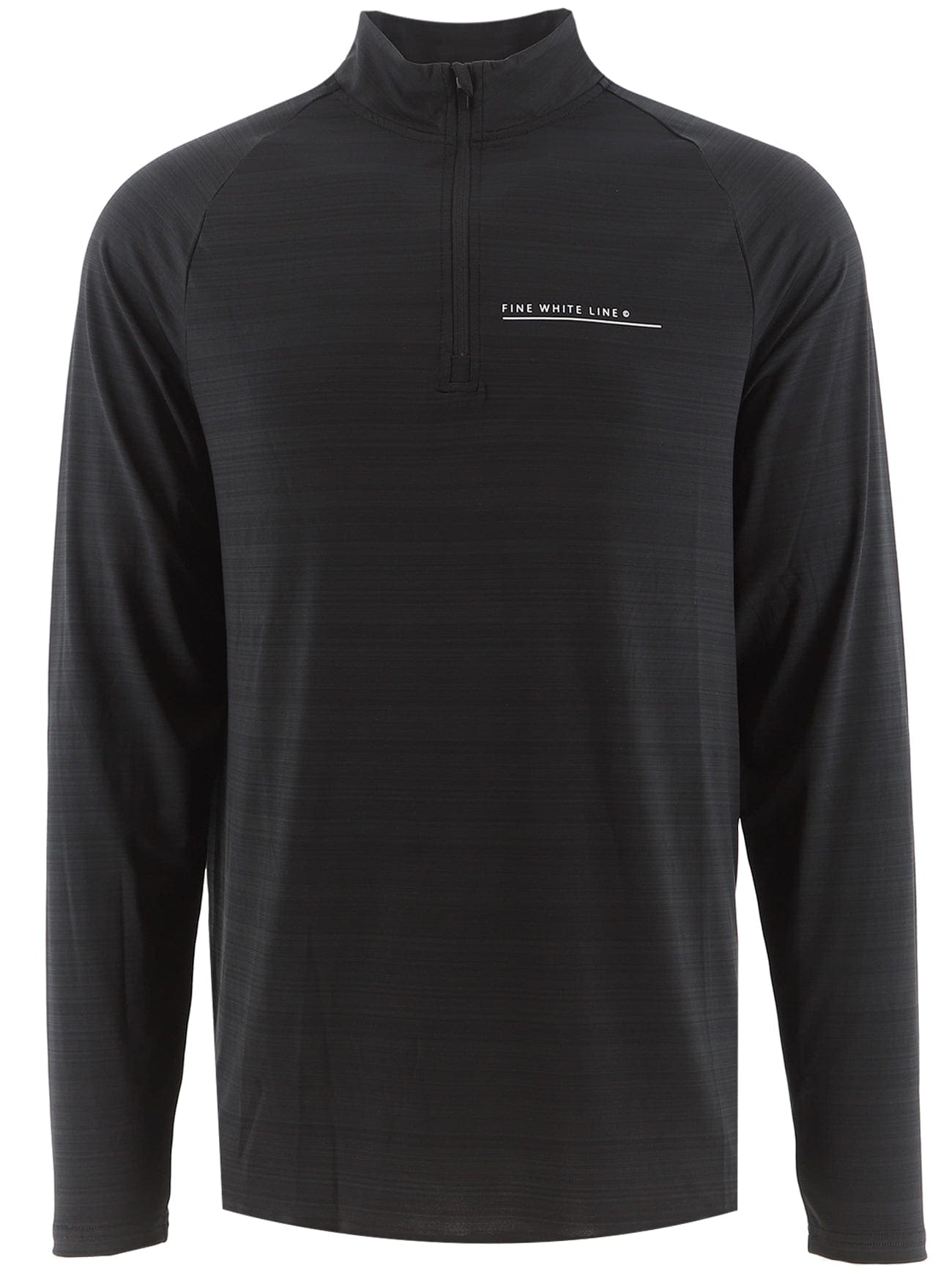 Men's Comet Black 1/4 Zip Jacket - Fine White Line