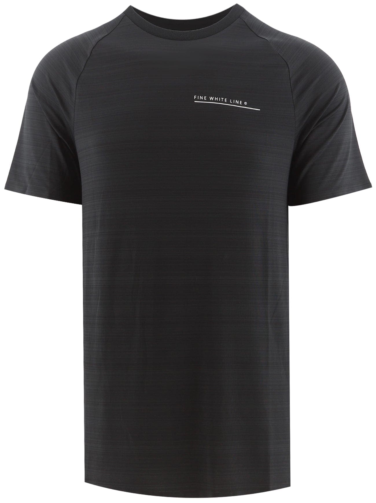 Mens Cosmos Black T-Shirt - Fine White Line