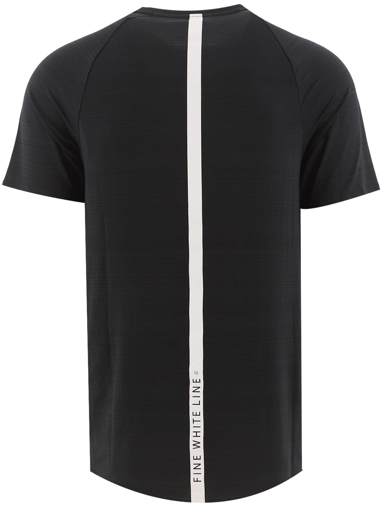 Mens Cosmos Black T-Shirt - Fine White Line